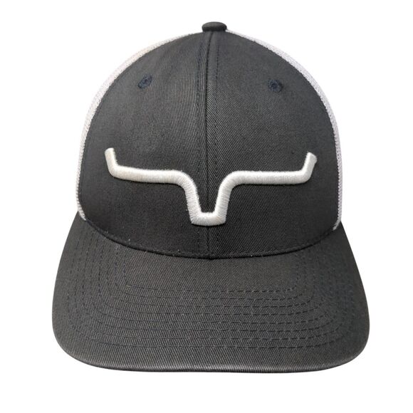 Kimes Ranch Snapback Mesh Back Trucker Hat Gray OSFA Embroidered - Picture 1 of 10